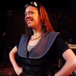 Amanda Schoonover as Moll in Azuka Theatre's production of Kid Simple (2008).