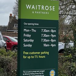 Waitrose & Partners - Hours