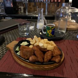 Brazilian Steak Grill - Fish, yucca chips and coffee