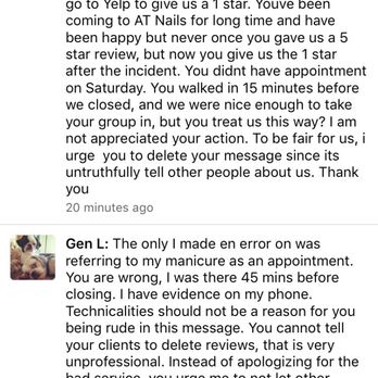 A T Nails - Crazy. This is the same "manager" who treats his own employees with no respect. - Nail Salons Near Me - Santa Ana, California A T Nails - Crazy. This is the same "manager" who treats his own employees with no respect. - Nail Salons Near Me - Santa Ana, California