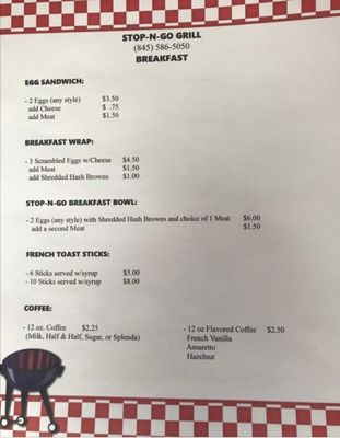 Menu photo 3 Stop -N-Go Grill Arkville, NY Menu photo 3 Stop -N-Go Grill Arkville, NY