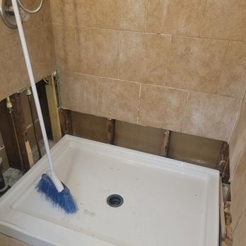 Mel's Remodeling - He left the price of the shower pan on the box. It didn't even cost $250.00 - General Contractors Near Me