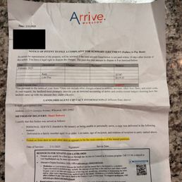Eviction letter Eviction letter
