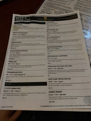 Menu photo 5 Irish Times Brookfield, IL