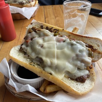 Kiniski's Reef Tavern - Philly cheese steak with fries - Pubs Near Me - Point Roberts, Washington Kiniski's Reef Tavern - Philly cheese steak with fries - Pubs Near Me - Point Roberts, Washington