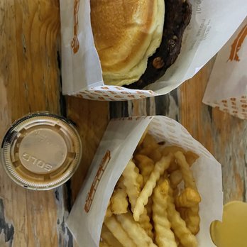 Fifty West Burger Bar - Black bean burger and fries with fry sauce - Burgers Near Me - Cincinnati, Ohio