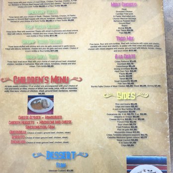 Mis Tres Flores - Dinner menu - Mexican Near Me - Waseca, Minnesota