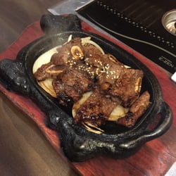Mannaza Korean Restaurant - The Galbi, or Bulgalbi here... better (more flavourful) than the Bulgogi in my opinion.