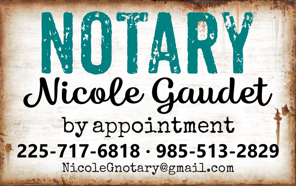 NOTARY BY APPOINTMENT Napoleonville, LA Yelp