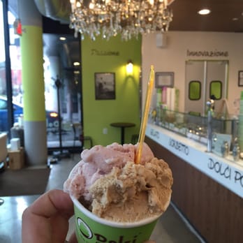 Dolci Gelati - Hazenult/ White Chocolate Raspberry [Smallest Size] but a great portion! - Gelato Near Me - Washington, DC, District of Columbia