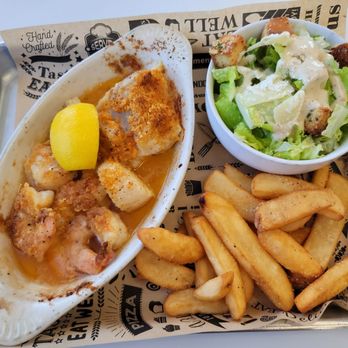 The Pier - The Cod Father with side Caesar and Steak Fries - Seafood Near Me - Park Ridge, New Jersey
