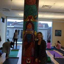 Heartland Yoga - Betsy, the owner, in beautiful renovated studio!