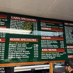 Cajun Town Cafe - The new menu