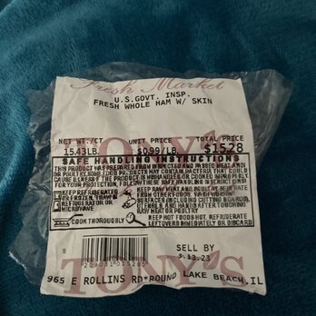 Tony's Fresh Market - Label of what I thought I purchased - Grocery Near Me - Round Lake Beach, Illinois Tony's Fresh Market - Label of what I thought I purchased - Grocery Near Me - Round Lake Beach, Illinois
