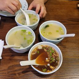 Clear soup, and Miso souo Clear soup, and Miso souo