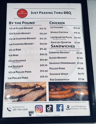 Menu photo 6 Just Passing Thru BBQ Huffman, TX