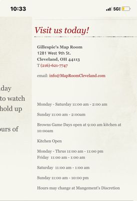 Menu photo 3 Gillespie's Map Room Cleveland, OH Menu photo 3 Gillespie's Map Room Cleveland, OH