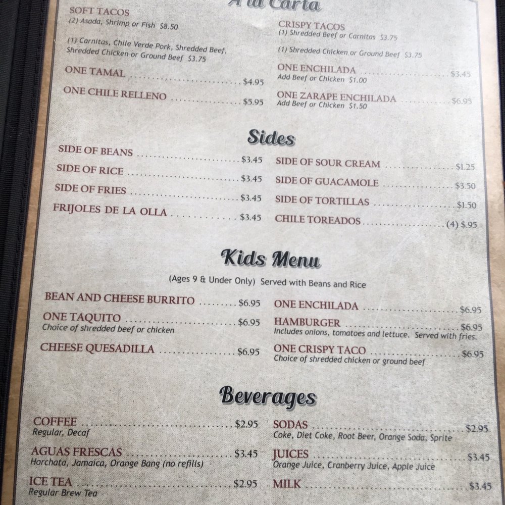 El Zarape - Menu - Mexican Near Me - Cypress, California El Zarape - Menu - Mexican Near Me - Cypress, California