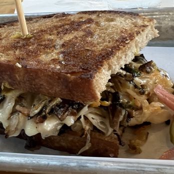 Comida KIN - Half of the Mushroom Melt. - Food Trucks Near Me