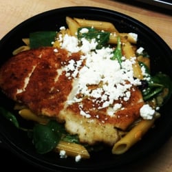 Noodles and Company - Penne pasta with rose sauce & parm chicken with feta cheese