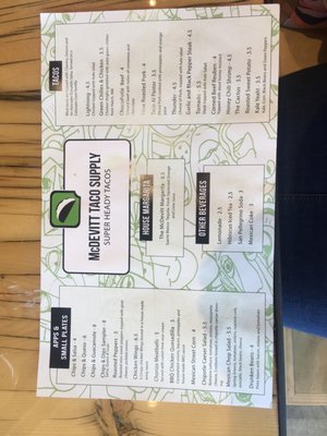 Menu photo 7 McDevitt Taco Supply Boulder, CO