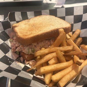Dock of the Bay - Shrimp salad sandwich with fries - Seafood Near Me - Sparrows Point, Maryland Dock of the Bay - Shrimp salad sandwich with fries - Seafood Near Me - Sparrows Point, Maryland