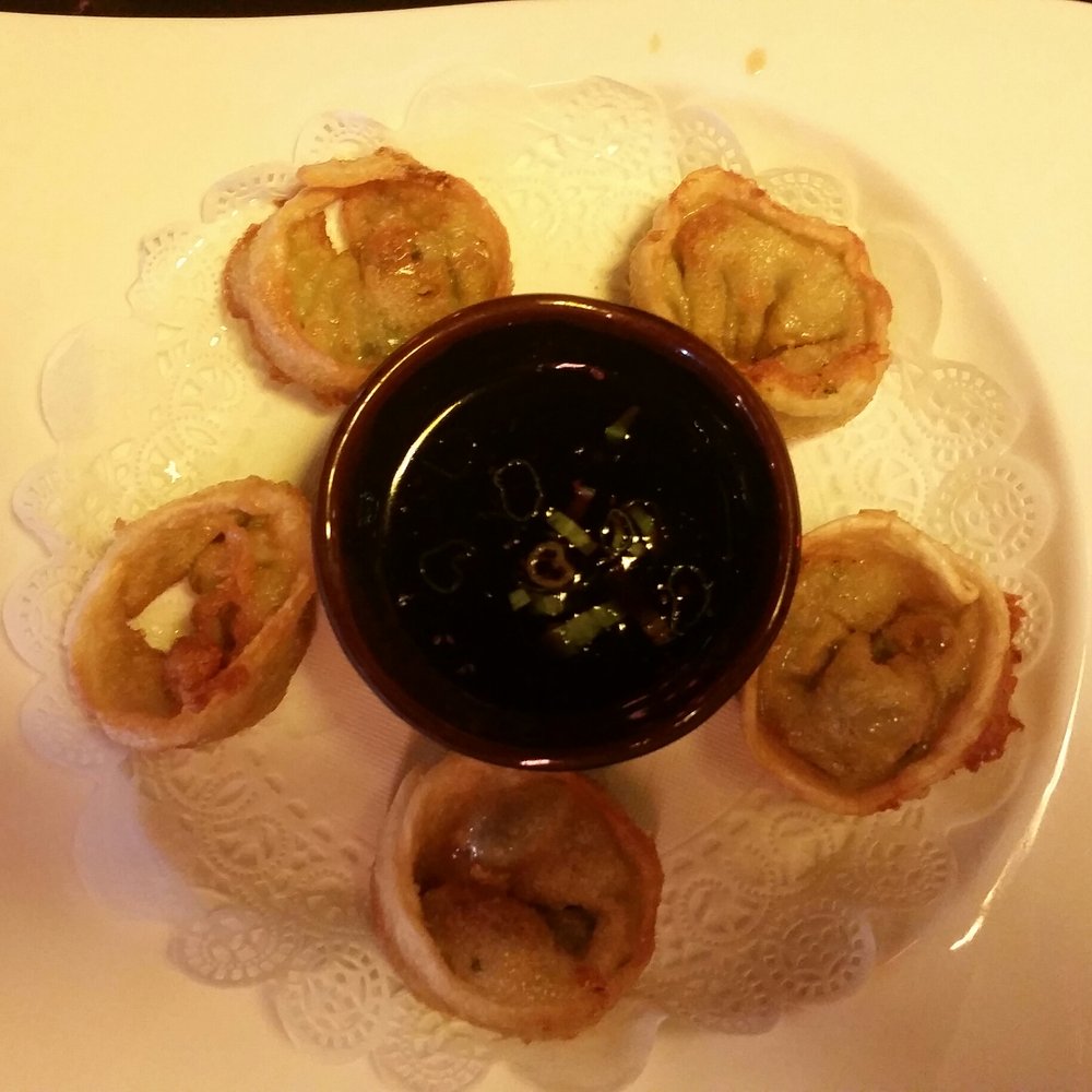 Mangetsu - Full moon dumplings, fried filled with veggies and beef. - Japanese Near Me - Melbourne, Florida Mangetsu - Full moon dumplings, fried filled with veggies and beef. - Japanese Near Me - Melbourne, Florida
