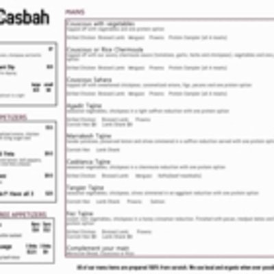Menu photo 1 Casbah Calgary, AB Menu photo 1 Casbah Calgary, AB