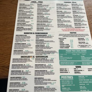 Anejo Cocina Mexicana - Lunch menu - Mexican Near Me - Yulee, Florida Anejo Cocina Mexicana - Lunch menu - Mexican Near Me - Yulee, Florida