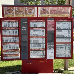 Lisa's Chicken - Drive thru menu