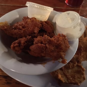 Spankys - Buffalo style chicken tender basket with spuds - Bars Near Me - Savannah, Georgia Spankys - Buffalo style chicken tender basket with spuds - Bars Near Me - Savannah, Georgia