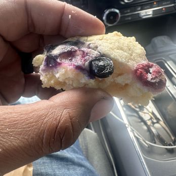 Edwin's Coffee - What's left of a triple berry white chocolate chip scone - Coffee & Tea Near Me - Rocklin, California Edwin's Coffee - What's left of a triple berry white chocolate chip scone - Coffee & Tea Near Me - Rocklin, California