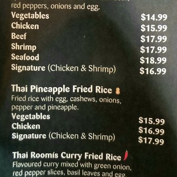 Thai Room - Menu - Thai Near Me - Toronto, Ontario