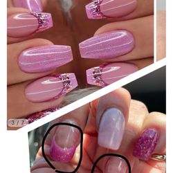 Venus Beautiful Nails - On the top is what I wanted and on the bottom is what I got. You can see my previous Phil growing out because he didn't use the right color.