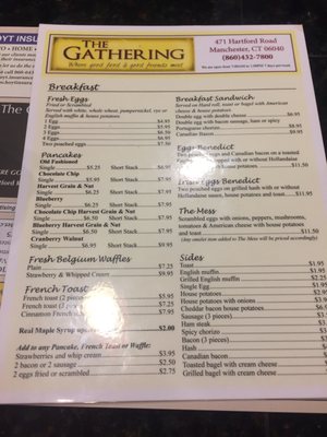 Menu photo 3 The Gathering Diner Central Manchester, CT Menu photo 3 The Gathering Diner Central Manchester, CT
