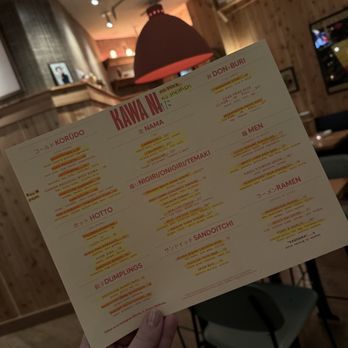Kawa Ni - Our personal menu that they highlighted with our dietary restrictions. This was an AWESOME touch and we were so thankful! - Izakaya Near Me - Denver, Colorado