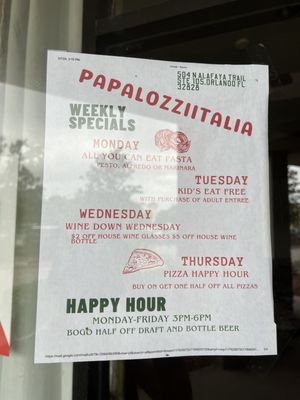 Menu photo 3 Papa Lozzi Italia Orlando, FL