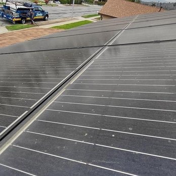 Sanchez Solar Cleaning - Before cleaning - Solar Panel Cleaning Near Me - Baldwin Park, California