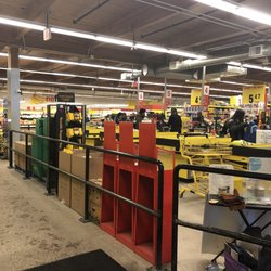 Upon entering carts stored on the left and side