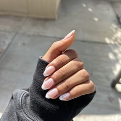 Glow Nails & Spa - Chrome French Tip Almond Set