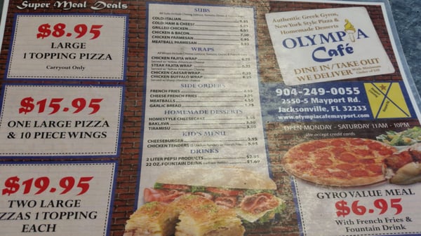 Menu photo 6 Olympia Cafe Atlantic Beach, FL