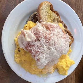 Buvette - Jambon Cru (eggs and prosciutto with shaved Parmesan) - French Near Me - New York, New York Buvette - Jambon Cru (eggs and prosciutto with shaved Parmesan) - French Near Me - New York, New York