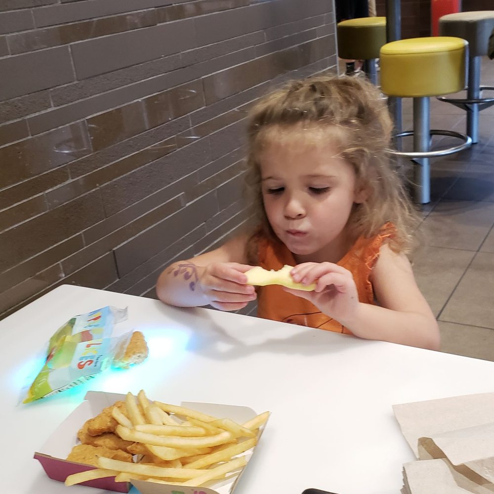 McDonald's - Eating at interactive table. - Fast Food Near Me - New Palestine, Indiana McDonald's - Eating at interactive table. - Fast Food Near Me - New Palestine, Indiana