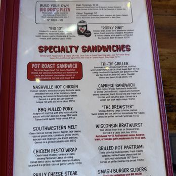 Big Dog's Draft House - Menu - American Near Me - Las Vegas, Nevada