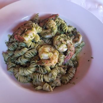 Townhouse - Fresh Pesto Pasta with Jumbo Grilled Shrimp (6 jumbo grilled shrimp!) Absolutely delicious! - New American Near Me - Emeryville, California