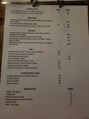 Menu photo 5 Bar Ginza Las Vegas, NV Menu photo 5 Bar Ginza Las Vegas, NV