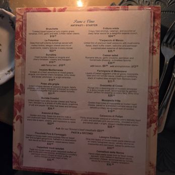 Pane e Vino - Menu - Italian Near Me - Miami Beach, Florida