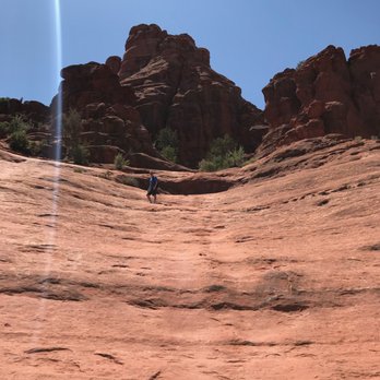 Bell Rock - Rock slide climb near the top - Hiking Near Me - Sedona, Arizona Bell Rock - Rock slide climb near the top - Hiking Near Me - Sedona, Arizona