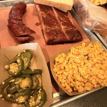 Brisket & Rice - Ribs, street corn and sausage - Barbeque Near Me - Houston, Texas