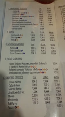 Menu photo 2 El Callejón de Cádiz Rota, CA